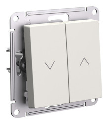 Выключатель для жалюзи 2-клавишный Systeme Electric ATLASDESIGN, скрытый монтаж, бежевый, ATN000219