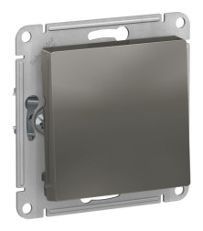 Выключатель 1-клавишный Schneider Electric ATLASDESIGN, скрытый монтаж, сталь