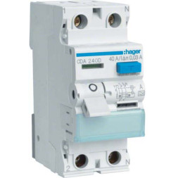 УЗО Hager / 40A / 30mA / A-тип / 2 пол. / CDA240D