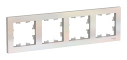 Рамка 4 поста Schneider Electric ATLASDESIGN, жемчуг