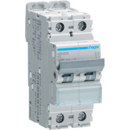 Автомат Hager B6А / 2 пол / NBN206