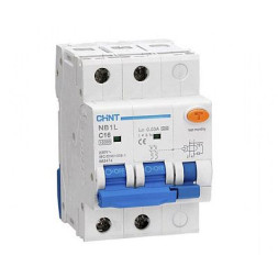 Диф. автомат NB1L 2P C10 30мА тип AC 10кА (54mm) (R)