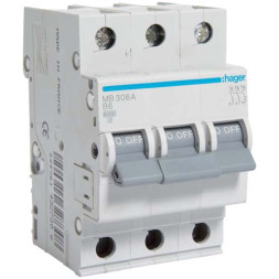 Автомат Hager B6А / 3 пол / MB306A