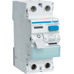 УЗО Hager / 16A / 30mA / A-тип / 2 пол. / CDA216D