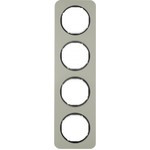 Рамка 4 местная нержавеющая сталь, Berker R.1 10142104