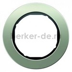 Рамка одинарная Berker R.classic нержавеющая сталь/черный 10112004