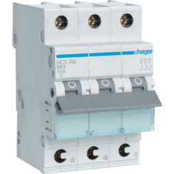 Автомат Hager C63А / 3 пол / MCS363