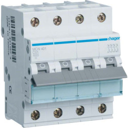 Автомат Hager C1А / 4 пол / MCN401
