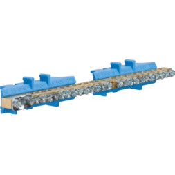 Клемма Hager / 1x25мм2 + 11x16мм2 + 13x10мм2 / латунная / синяя(ноль) / винтовая / на Din-рейку / KM25N