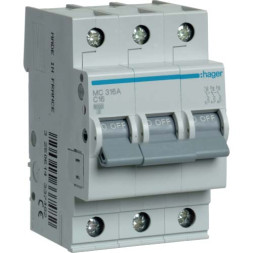 Автомат Hager C16А / 3 пол / MC316A